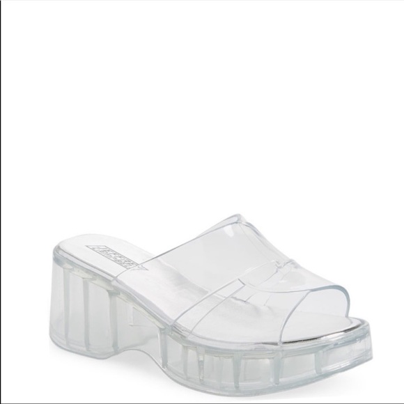 clear jelly platform sandals